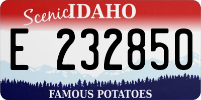 ID license plate E232850