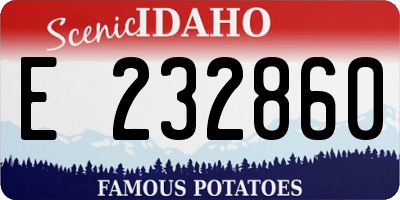 ID license plate E232860