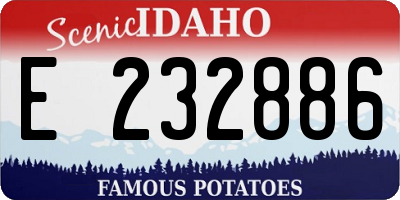 ID license plate E232886