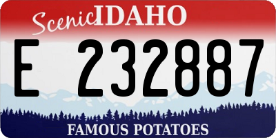 ID license plate E232887