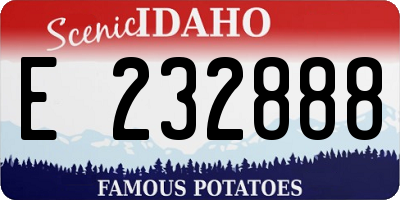ID license plate E232888