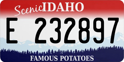 ID license plate E232897