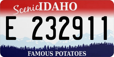 ID license plate E232911