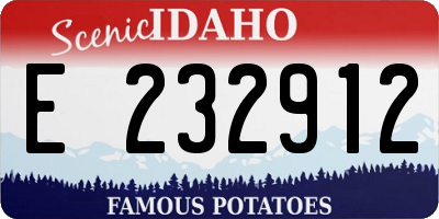 ID license plate E232912
