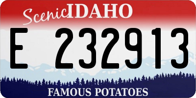 ID license plate E232913