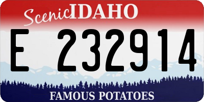 ID license plate E232914