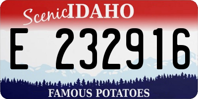 ID license plate E232916