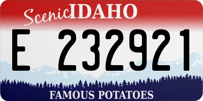 ID license plate E232921