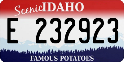 ID license plate E232923