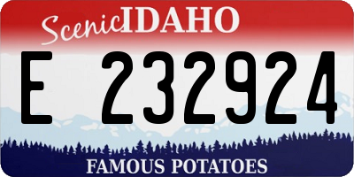 ID license plate E232924
