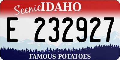 ID license plate E232927