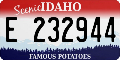 ID license plate E232944