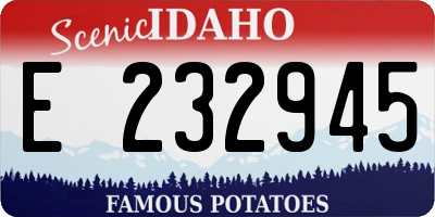 ID license plate E232945