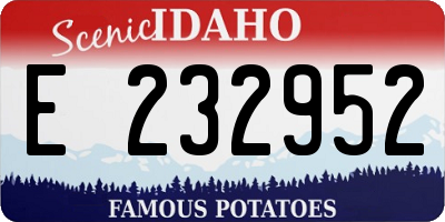 ID license plate E232952