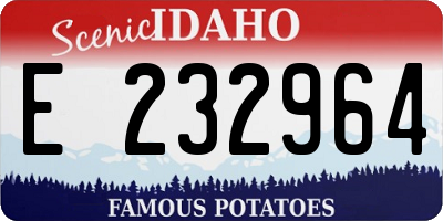 ID license plate E232964
