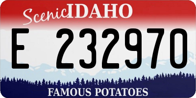ID license plate E232970
