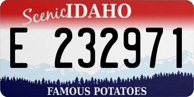 ID license plate E232971