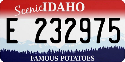 ID license plate E232975