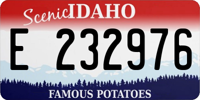 ID license plate E232976