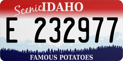 ID license plate E232977