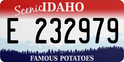 ID license plate E232979
