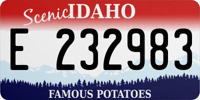 ID license plate E232983
