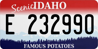 ID license plate E232990