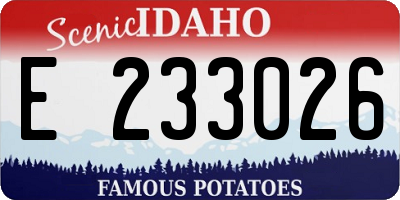ID license plate E233026