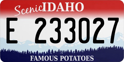 ID license plate E233027