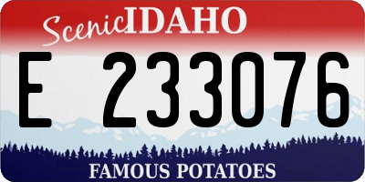 ID license plate E233076