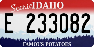 ID license plate E233082