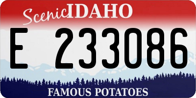 ID license plate E233086