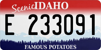 ID license plate E233091
