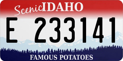 ID license plate E233141