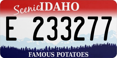 ID license plate E233277