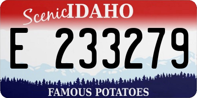 ID license plate E233279