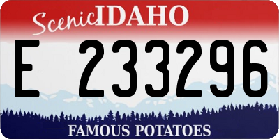 ID license plate E233296