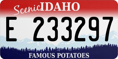 ID license plate E233297
