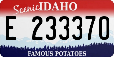 ID license plate E233370