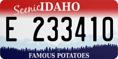 ID license plate E233410