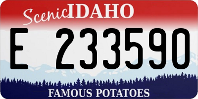 ID license plate E233590