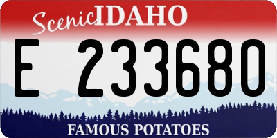 ID license plate E233680