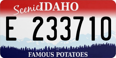ID license plate E233710