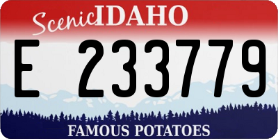 ID license plate E233779