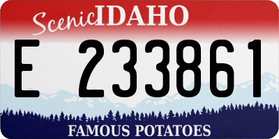 ID license plate E233861