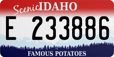 ID license plate E233886