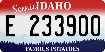 ID license plate E233900