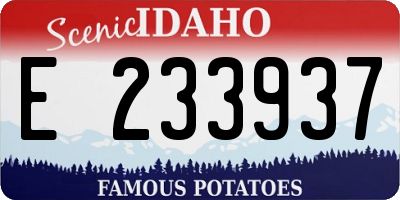 ID license plate E233937