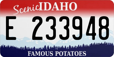 ID license plate E233948