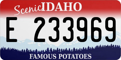 ID license plate E233969
